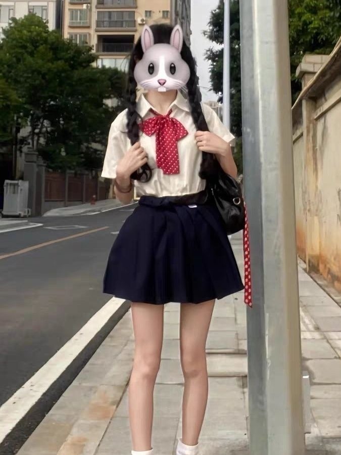 Embroidery Uniforms - Yazlık, Kadın, Kolej Tarzı, Japon Esintili,