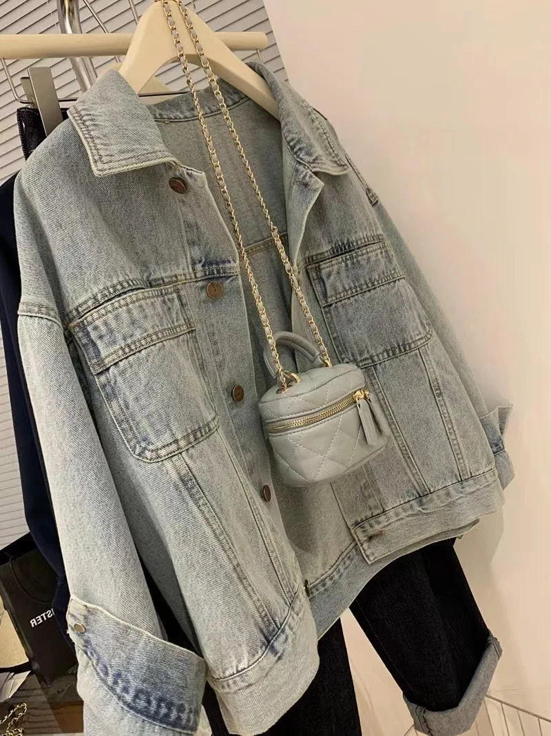Embroidery Jacket Jeans - Denim Ceket Kadın Y2k İlkbahar Sonbahar