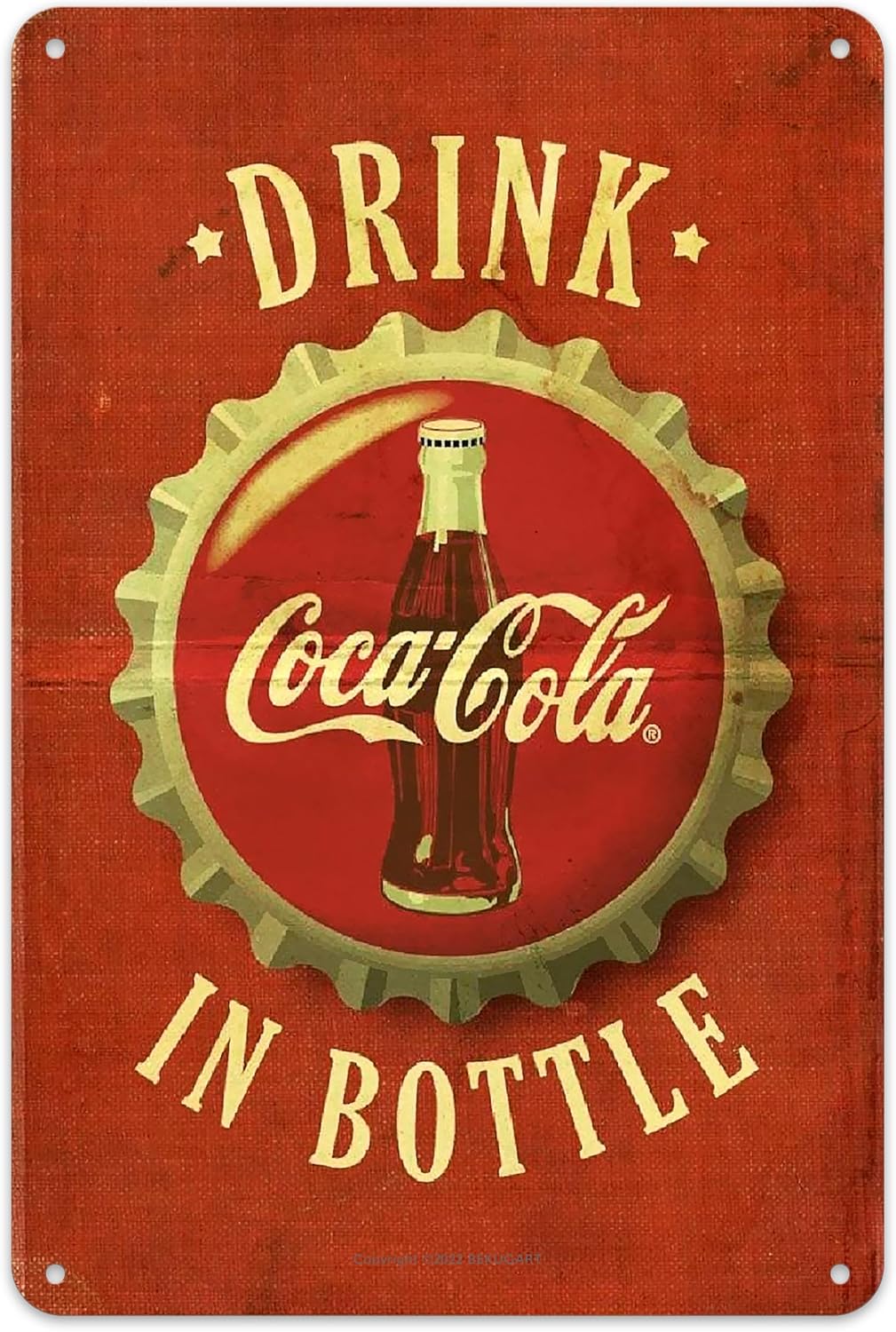 Embroidery Water - Vintage Coca Metal Duvar Sanatı -