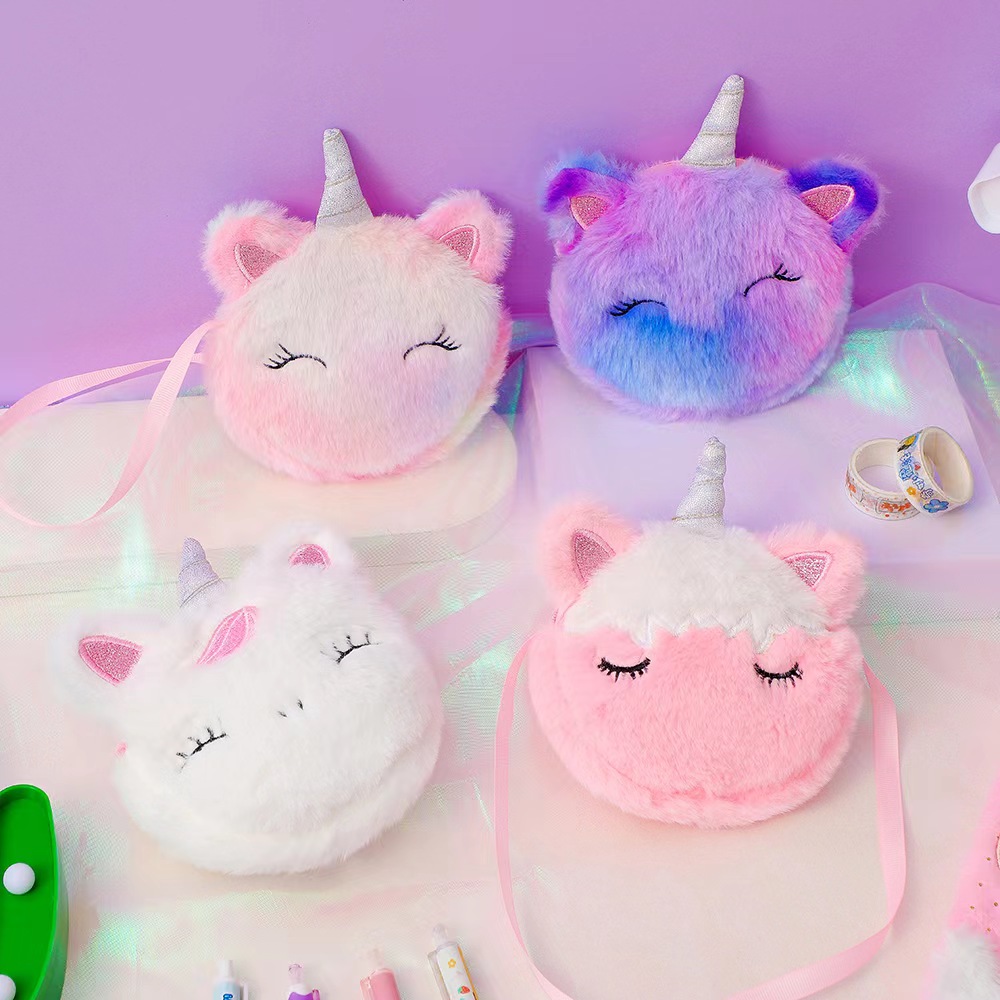 Embroidery Wallet - Çocuk Modası Peluş Omuz Çantası Sevimli