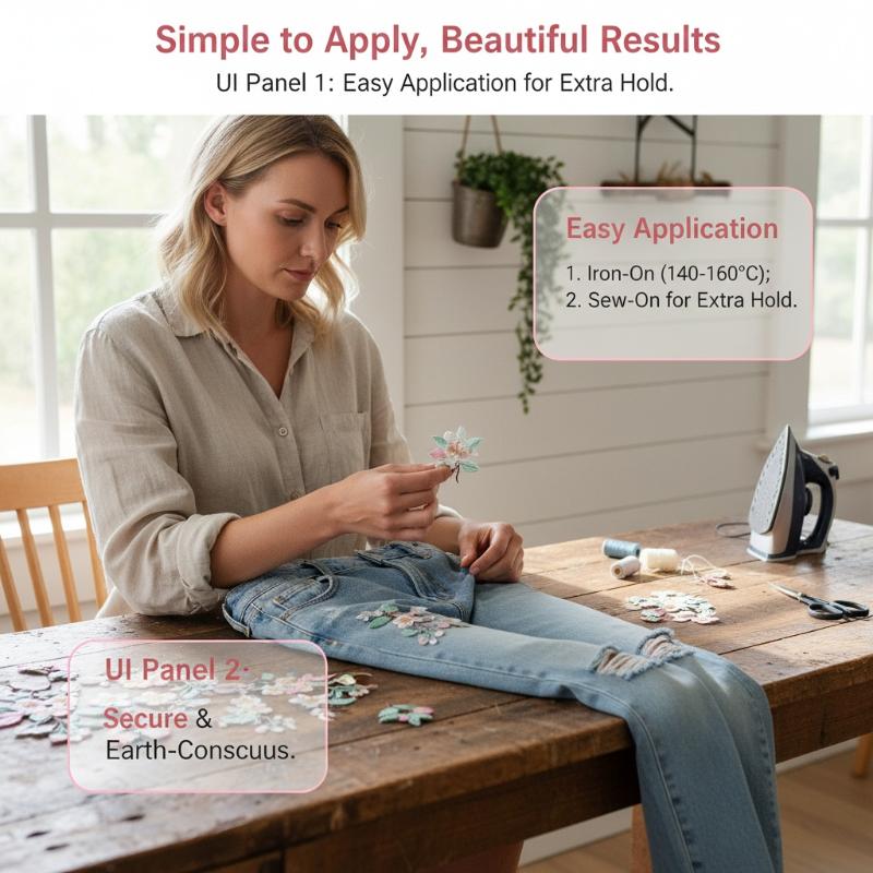 Embroidery On Jeans - 1 adet ceket kot zanaat aksesuarları