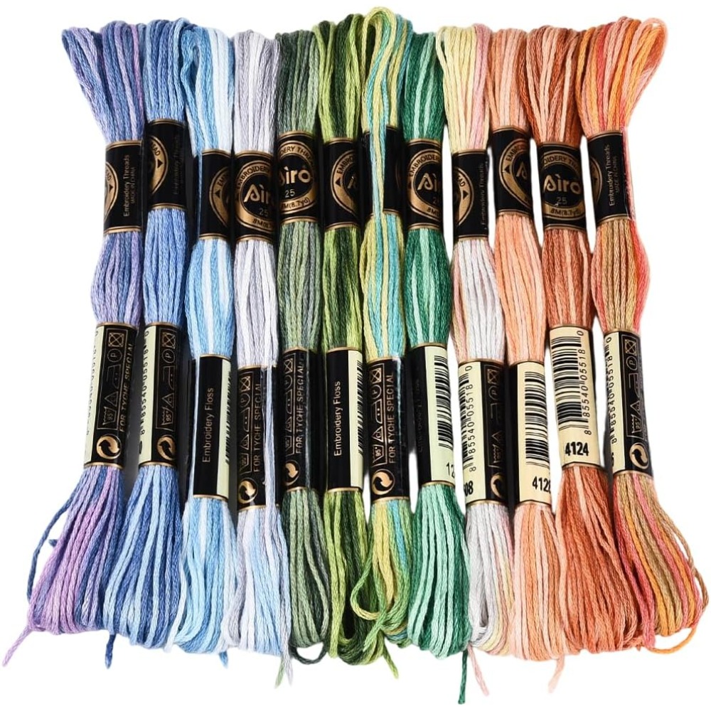 Embroidery Threads - 12 Sarım 105 Yard Çapraz Dikiş