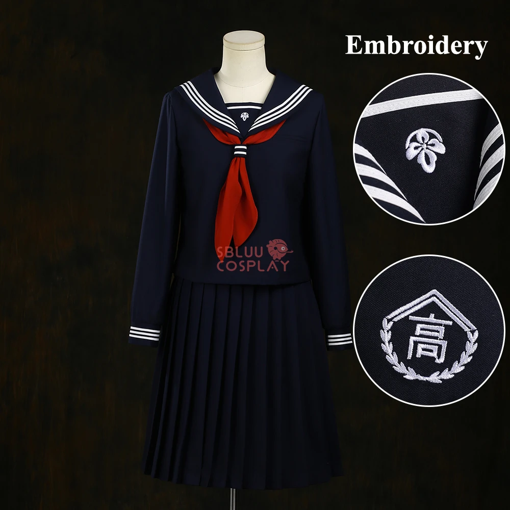 Embroidery Uniforms - SBluuCosplay Shimizu Hinako Cosplay Kostüm Nakış