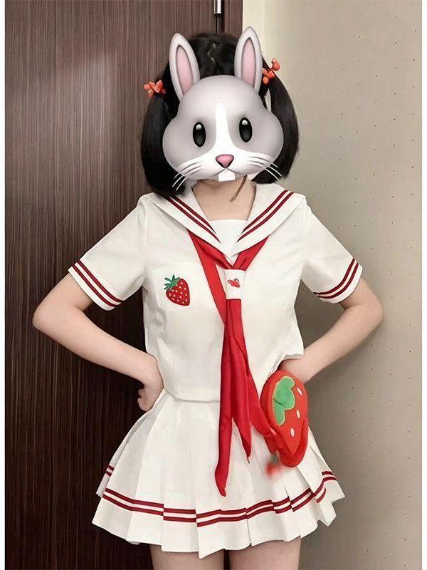Embroidery Uniforms - 2026 Anime JK Üniforması Çilek Nakışlı