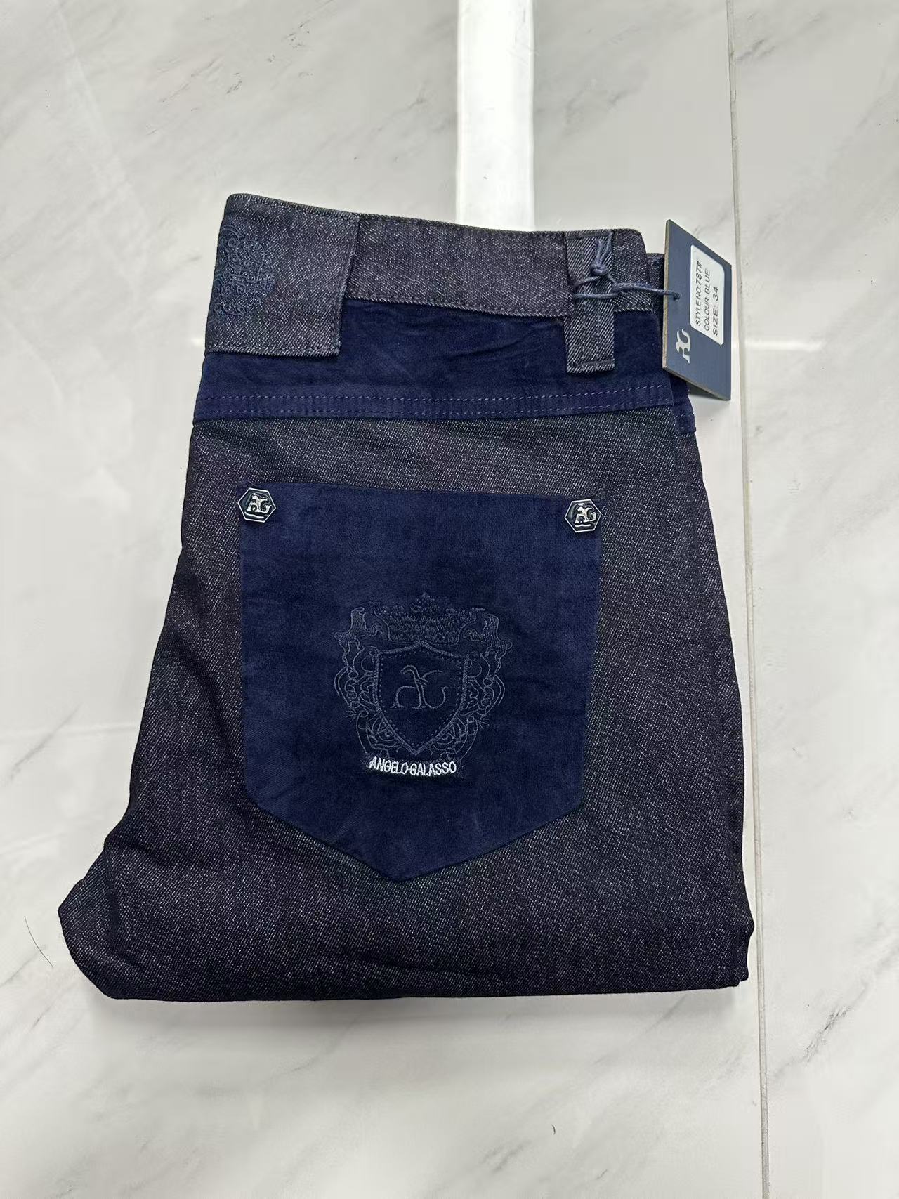 Embroidery On Jeans - OECHSLI Kot Pantolon Pamuklu Kalın Erkek