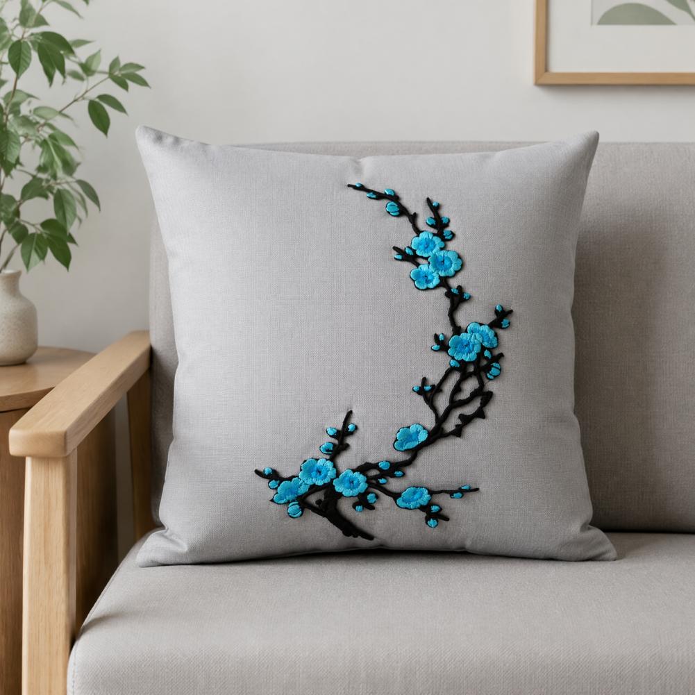 Embroidery On Jeans - Çantalar için İşlemeli Yamalar, Erik Çiçeği