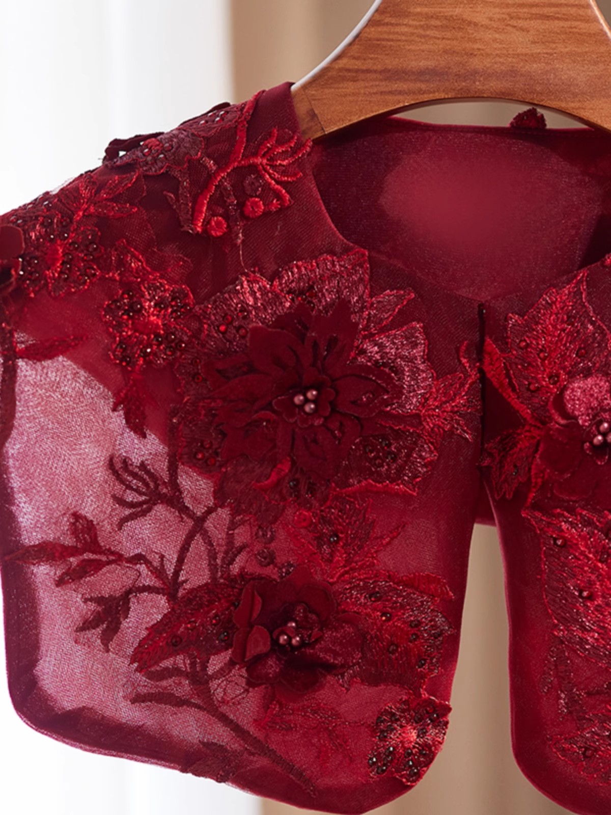 Kadın Moda Nakış Şarap Kırmızı - Embroidery Pashmina incelemesi ve fiyatı