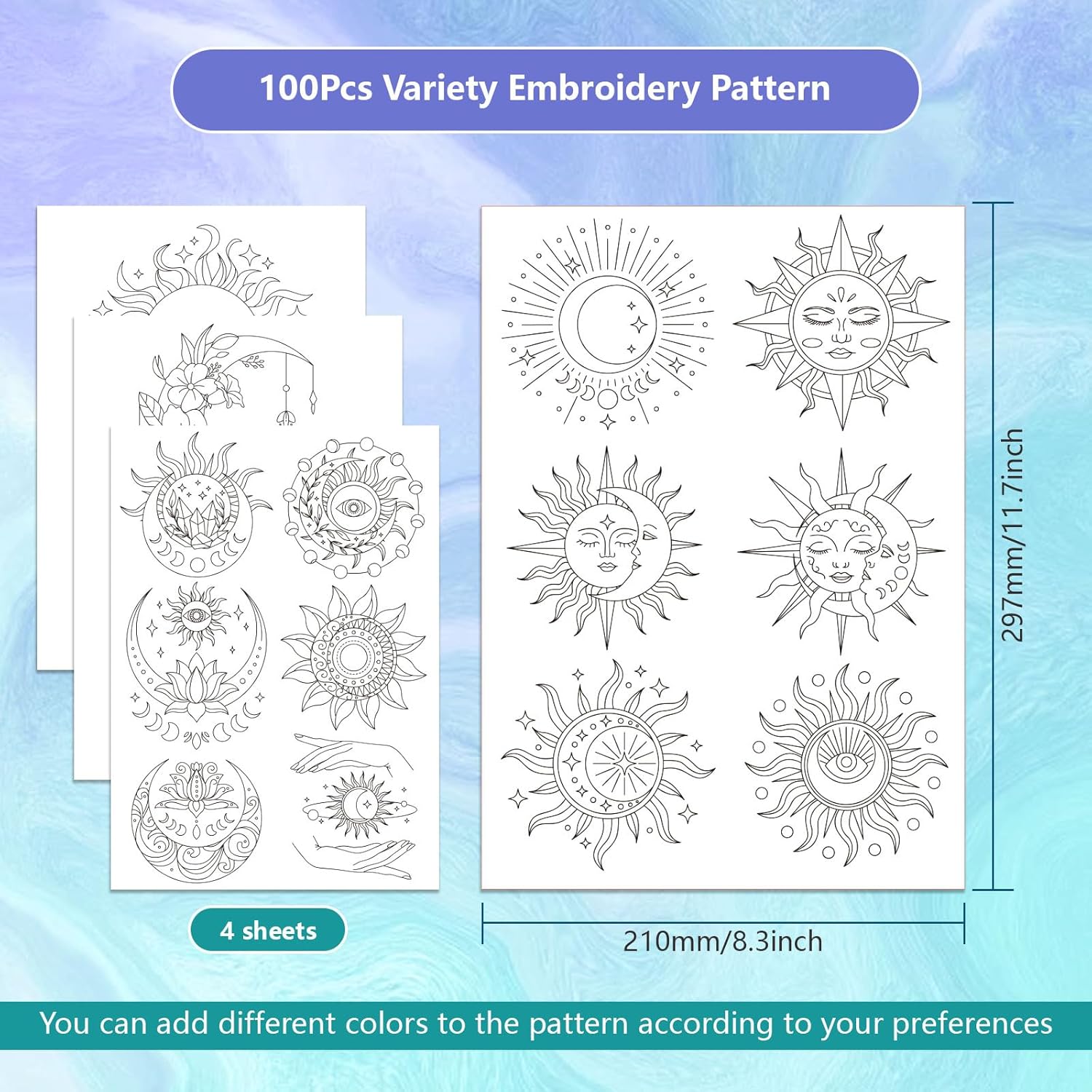 Güneş Ay Desenli Suda Çözünebi - Embroidery Lovers incelemesi ve fiyatı