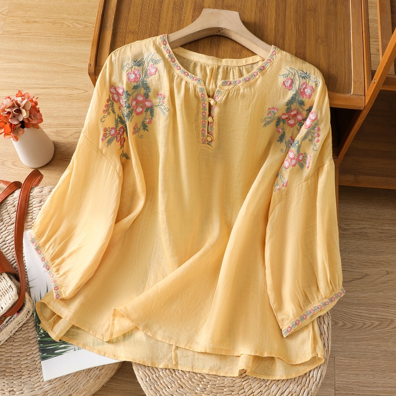 Çin Tarzı kadın Giyim Bluzlar  - Embroidery Uniforms incelemesi ve fiyatı