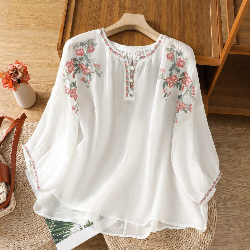 Çin Tarzı kadın Giyim Bluzlar  - Embroidery Uniforms incelemesi ve fiyatı