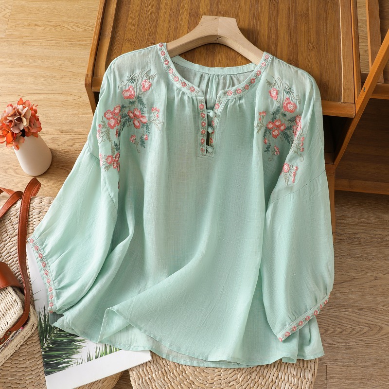 Çin Tarzı kadın Giyim Bluzlar  - Embroidery Uniforms incelemesi ve fiyatı