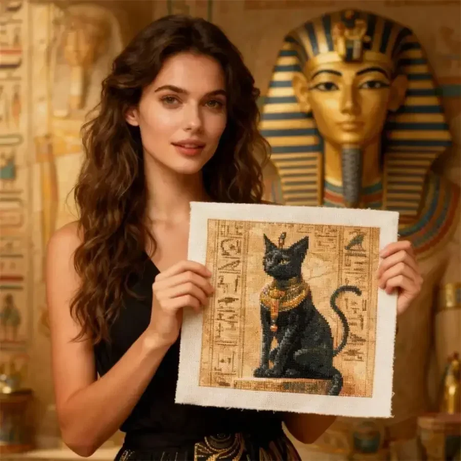 Antik Mısır kedisi Yeni Stil y - Embroidery In Egypt incelemesi ve fiyatı
