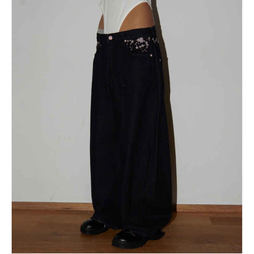Sakura Nakışlı Yüksek Bel Geni - Embroidery Jeans Sakura incelemesi ve fiyatı