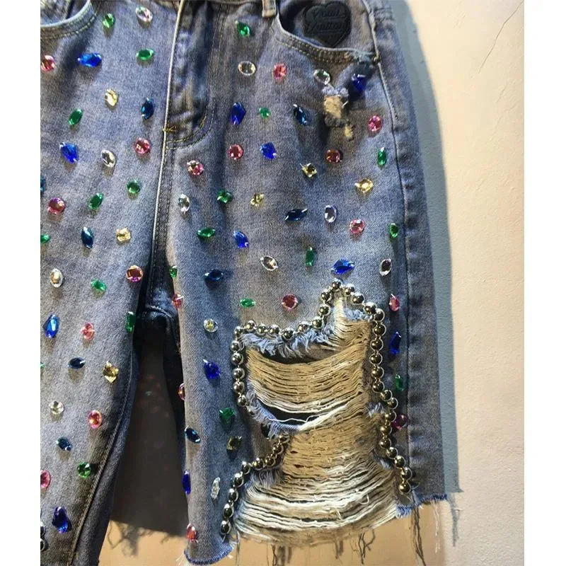 2025 Yaz Kısa Pantolon Yüksek  - Embroidery Jeans Sakura incelemesi ve fiyatı