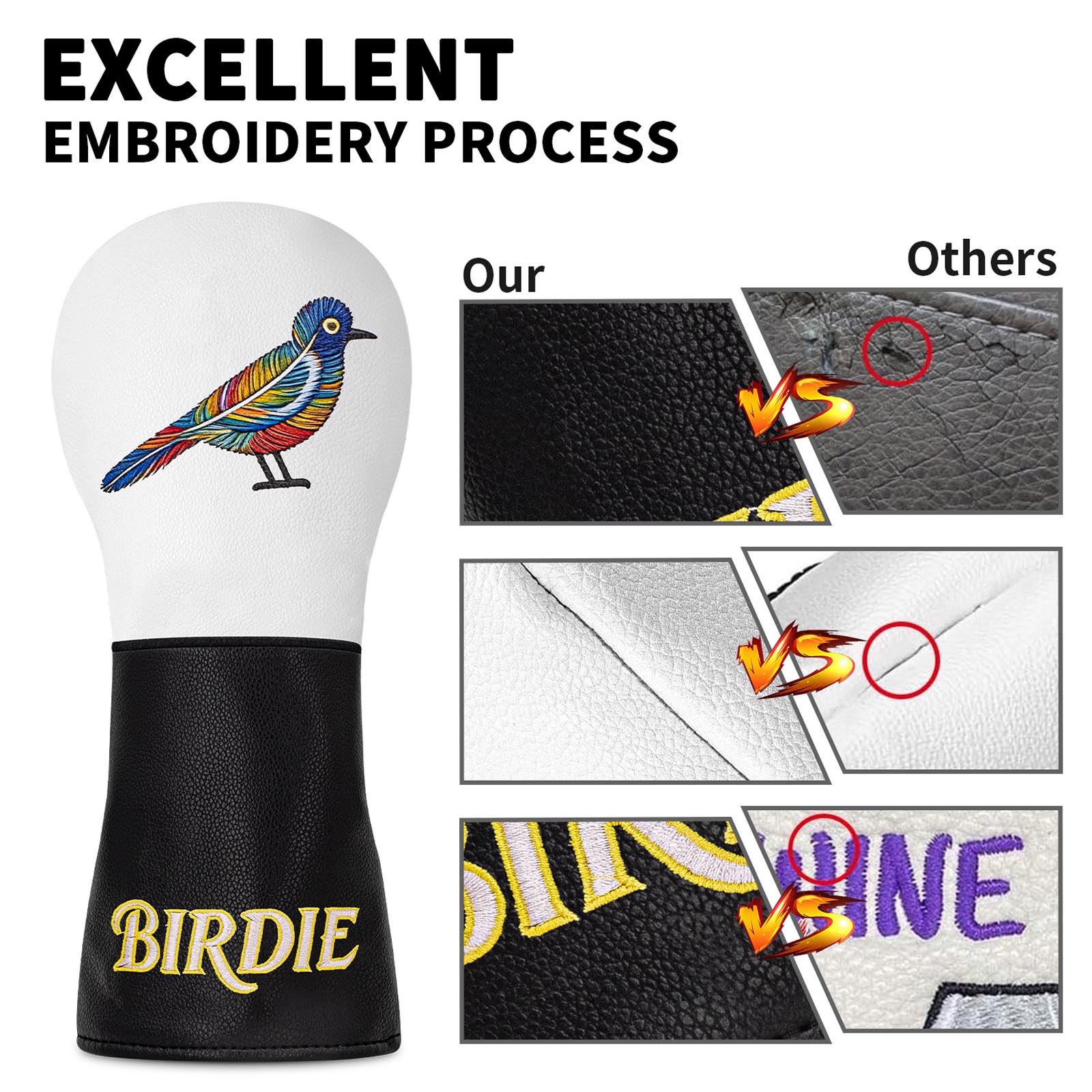 Renkli Kuş Nakışlı Golf Sopası - Embroidery Water incelemesi ve fiyatı