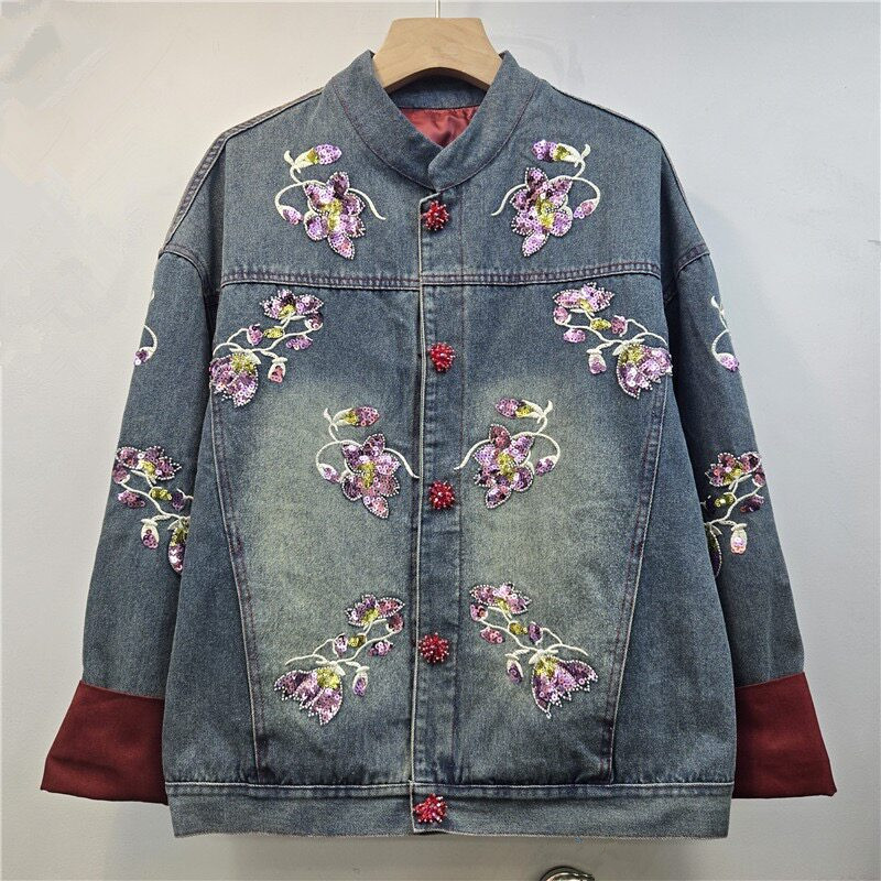 Ağır İşlemeli Pul Çiçek Nakışl - Embroidery Jacket Jeans incelemesi ve fiyatı