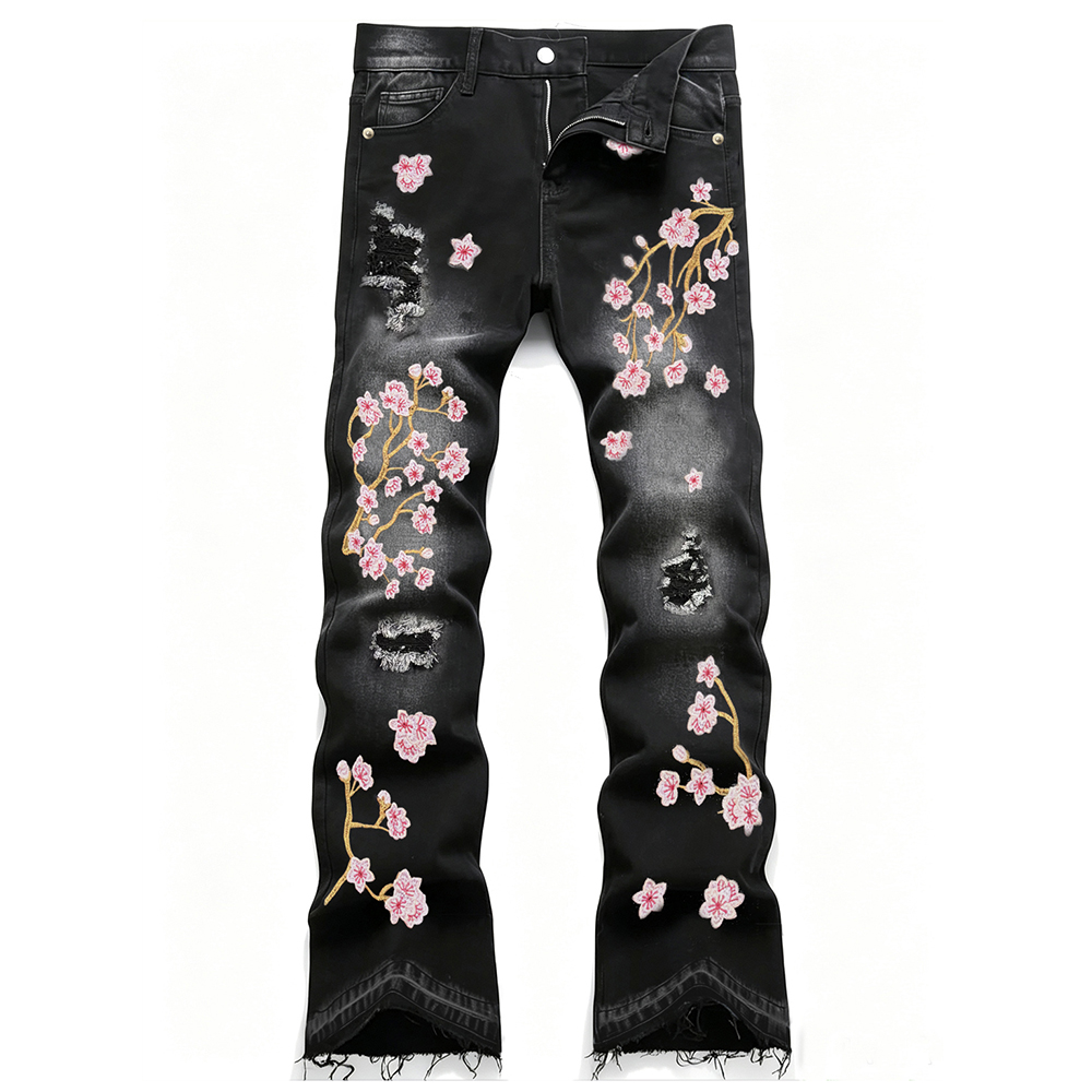 Erkek Bootcut Streç Denim Kot  - Embroidery Jeans Sakura incelemesi ve fiyatı
