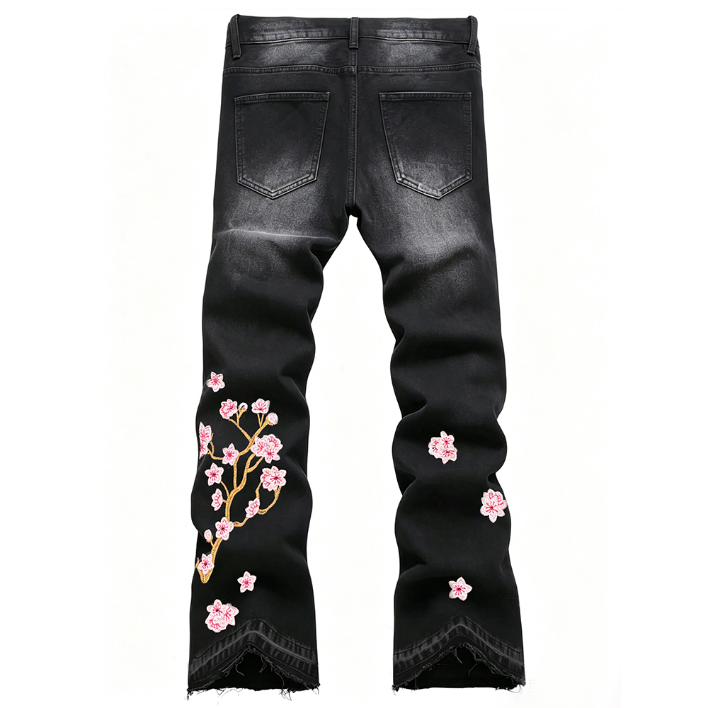 Erkek Bootcut Streç Denim Kot  - Embroidery Jeans Sakura incelemesi ve fiyatı